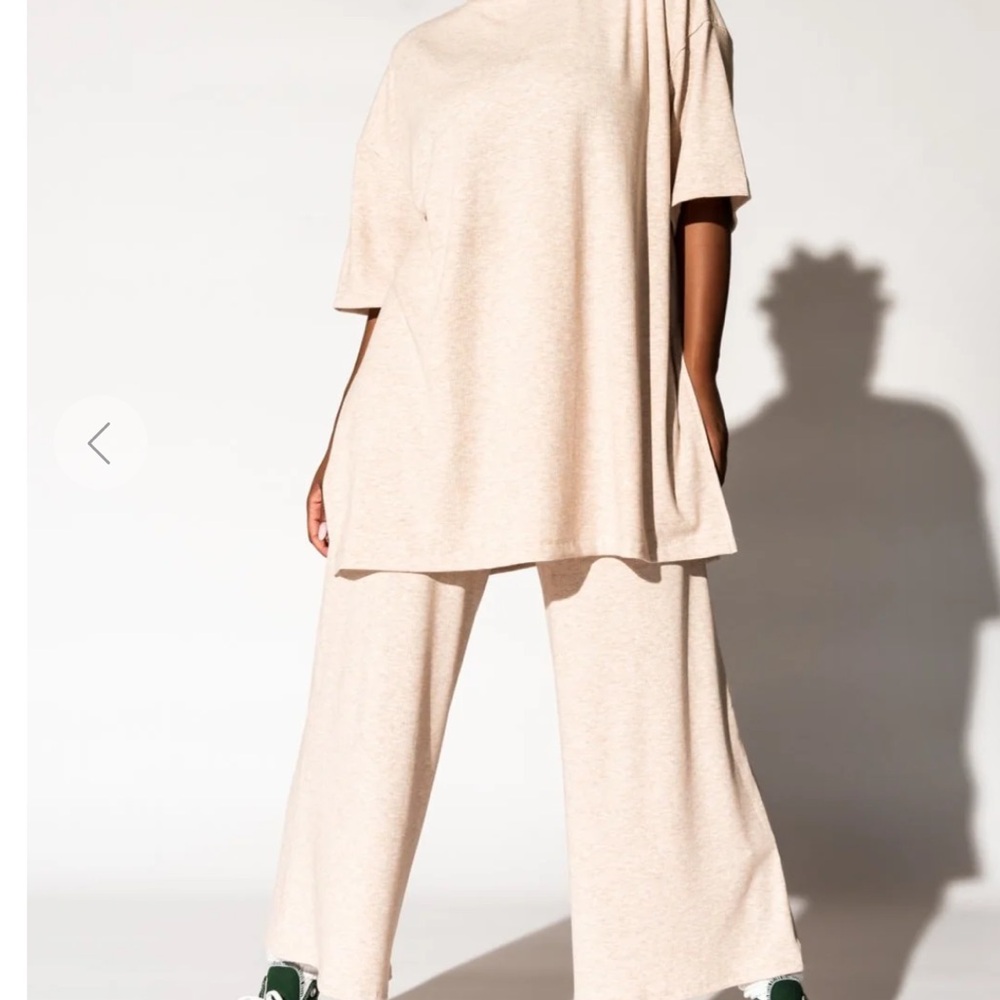 Lex Ribbed Playsuit in Oatmeal